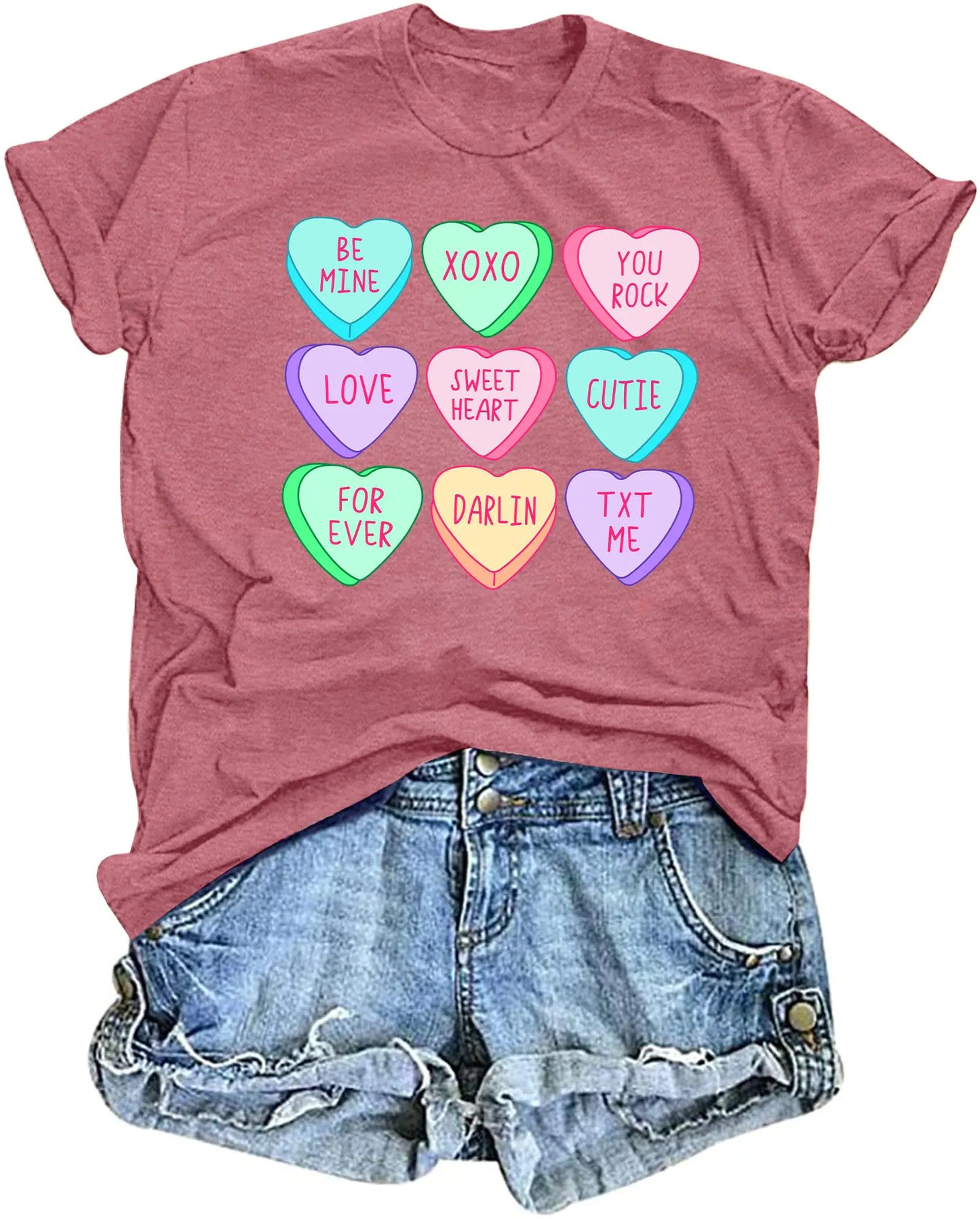 Mommy and Me Valentines Day Shirts: Love Heart Tshirt Family Matching Outfits Mom and Girls Valentines Day Gifts
