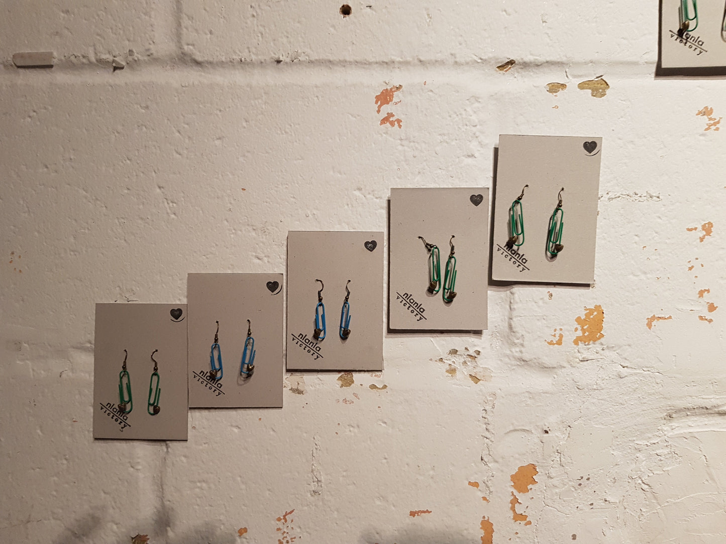 Pink Personalised Paperclip Earrings | by lovedbynlanla