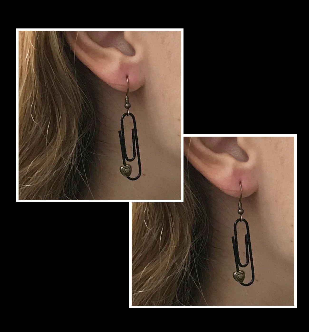 Pink Personalised Paperclip Earrings | by lovedbynlanla