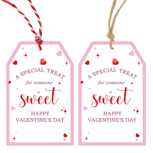 Anwyll Valentines Day Gift TagsHappy Valentines Day Tags with String50Pcs A Special Treat for Someone Sweet TagsPersonalized Happy Valentines Day Heart Paper Gift Tag for Gift Wrapping Party Favor