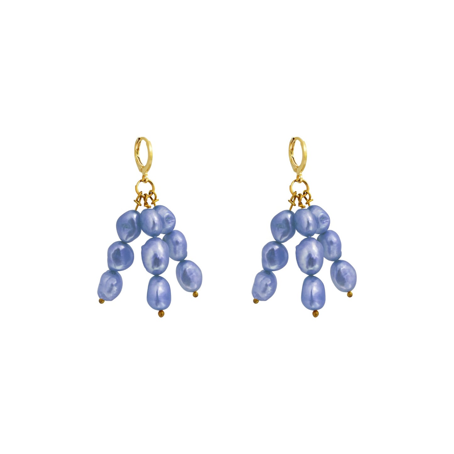 Blue freshwater pearl earrings | by Ifemi Jewels