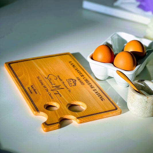 Personalised Engraved Cheese Lovers Wooden Board, Sustainable Chopping Board Personalized Cheese Serving Platter