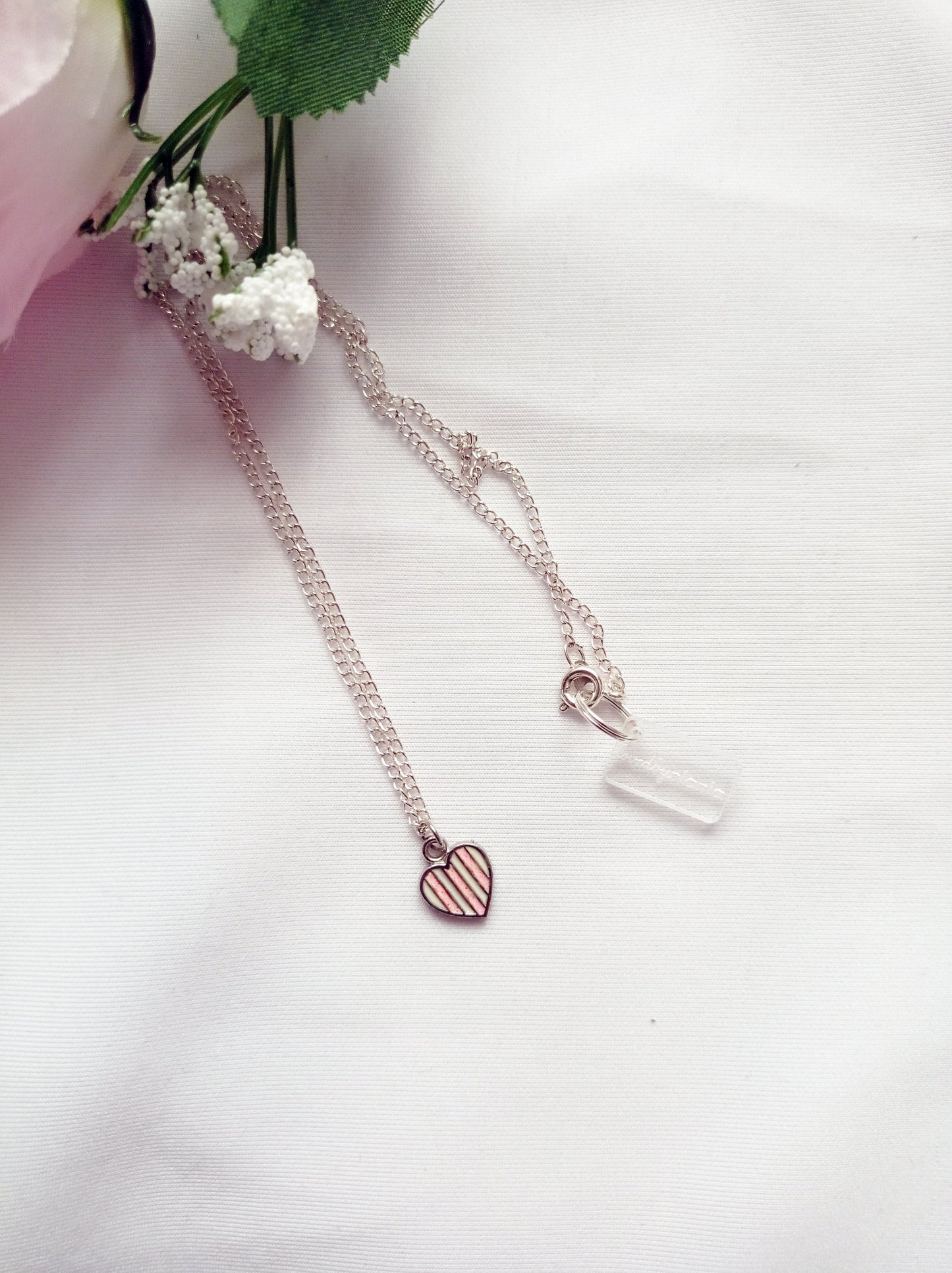 Candy Striped Heart Necklace, Playing Cards inspired Queen of Hearts | by lovedbynlanla