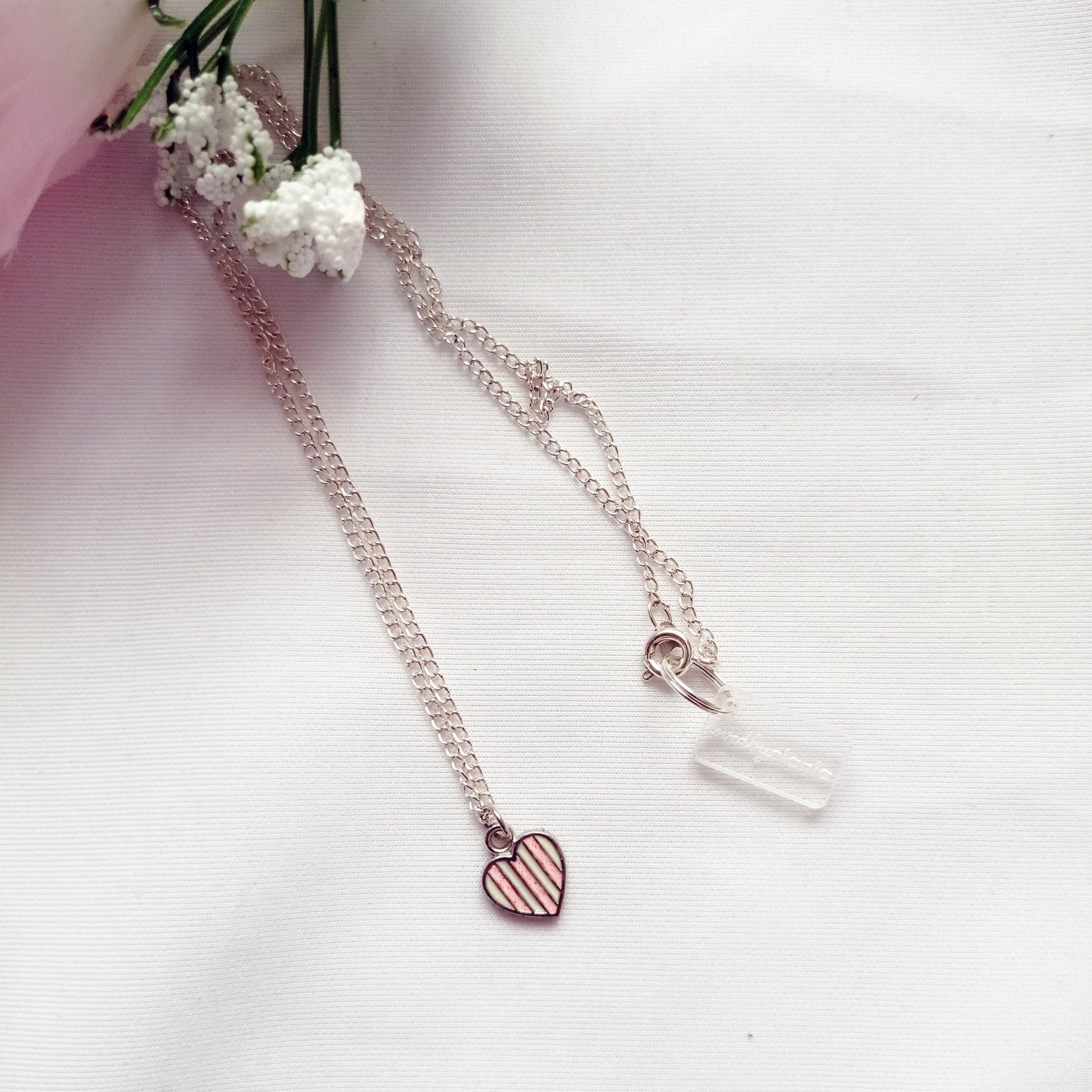 Candy Striped Heart Necklace, Playing Cards inspired Queen of Hearts | by lovedbynlanla