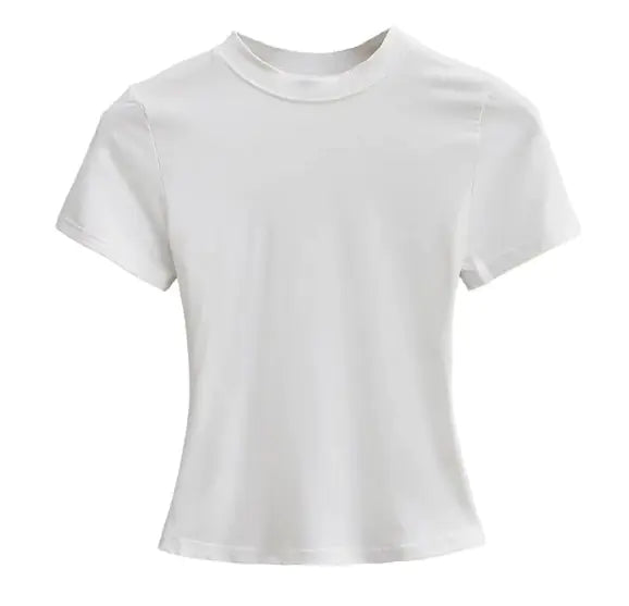 Solid Color Basic Style T-shirt